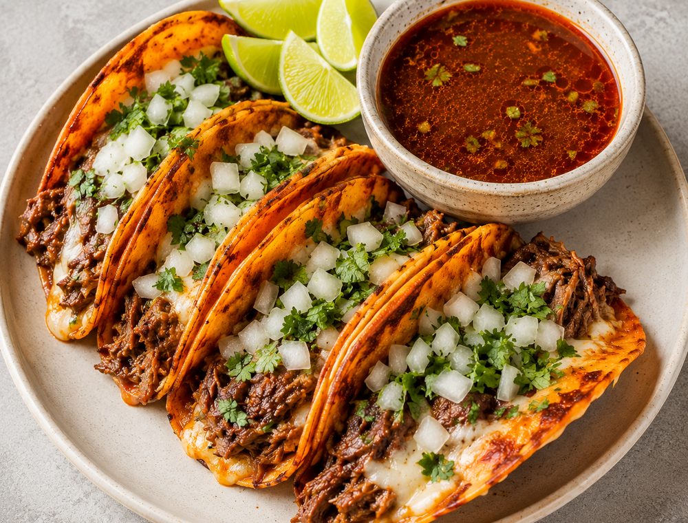 3 Piece Birria Tacos