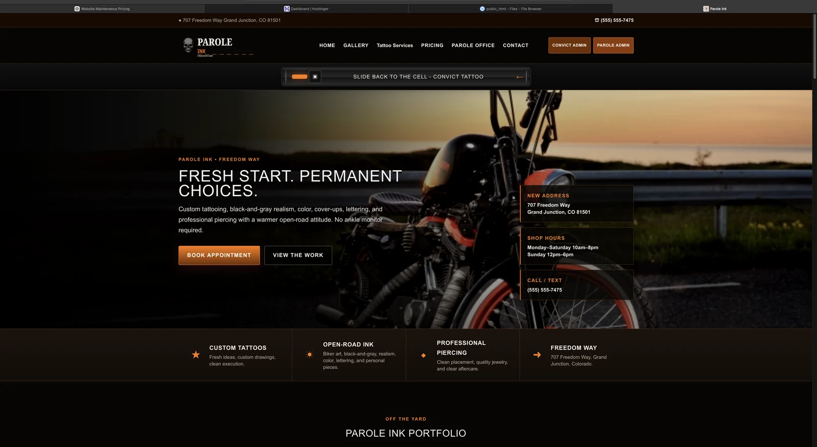 Parole Ink website screenshot