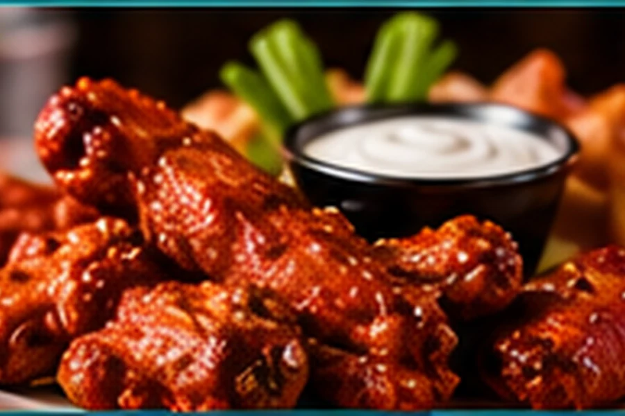 Retro diner wings and baskets