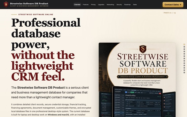 Home page of Business Management Database