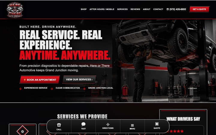 Home page of Here or There Automotive