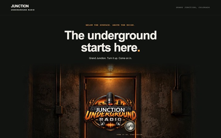 Home page of Junction Underground Radio