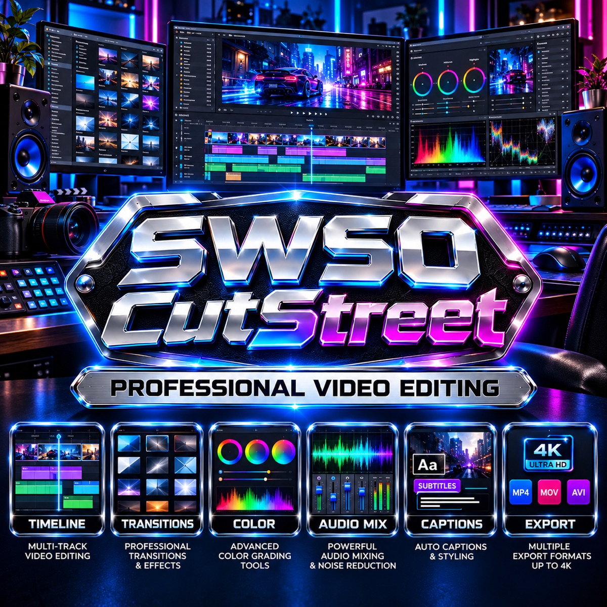 SWSO CutStreet — professional video editing