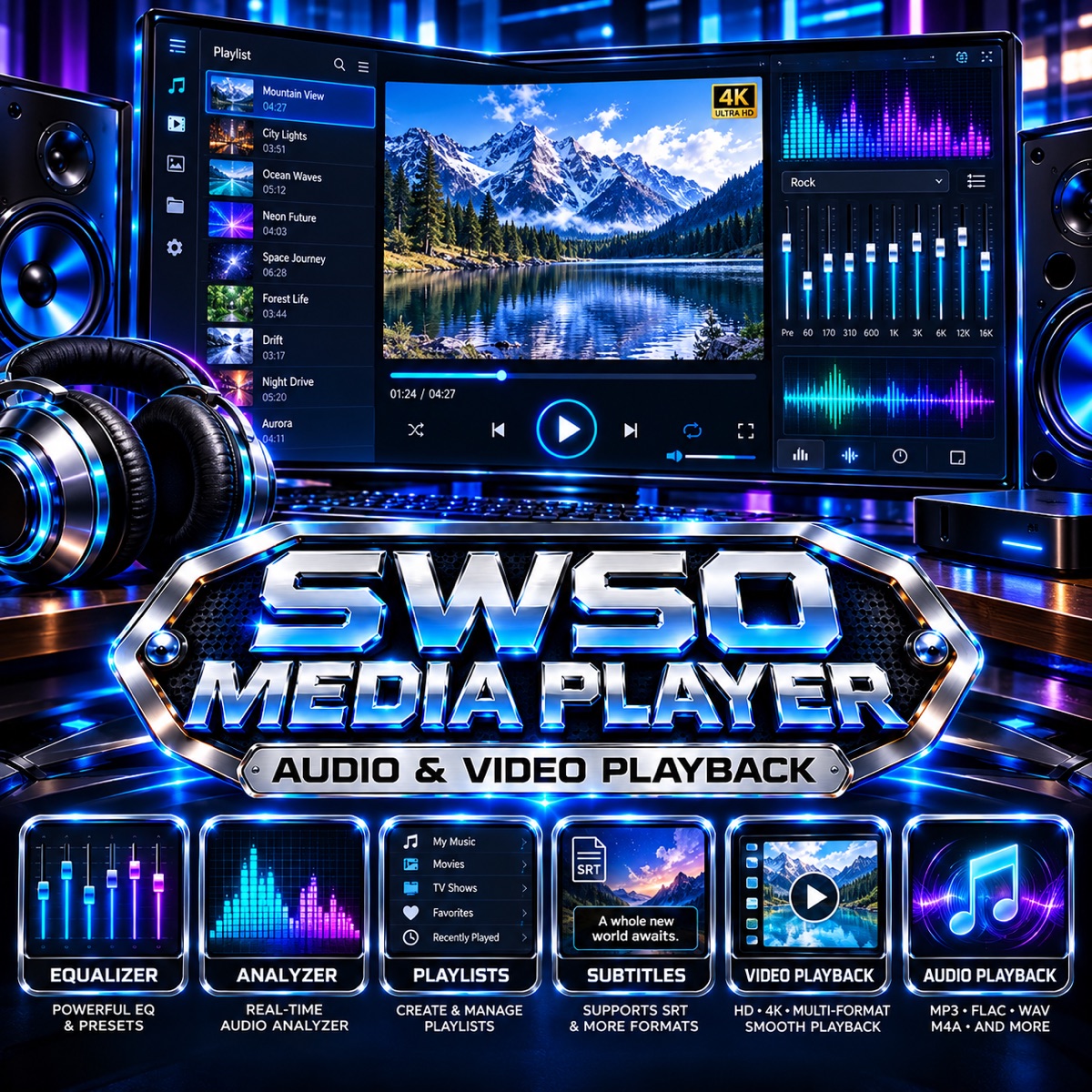 SWSO Media Player — audio and video playback