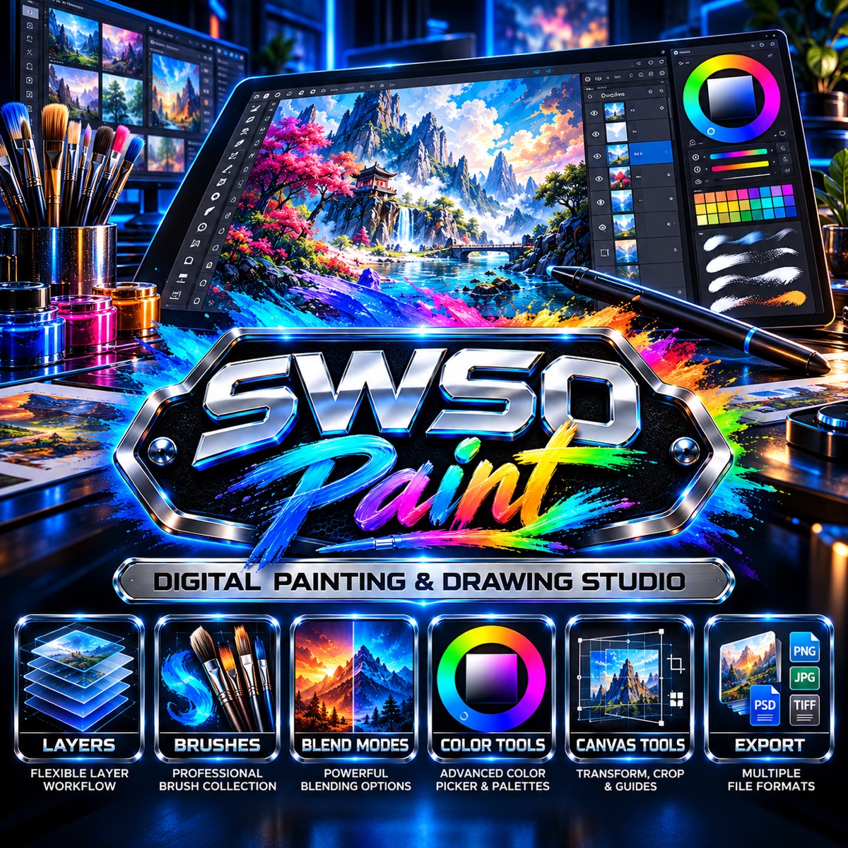 SWSO Paint — digital painting and drawing studio