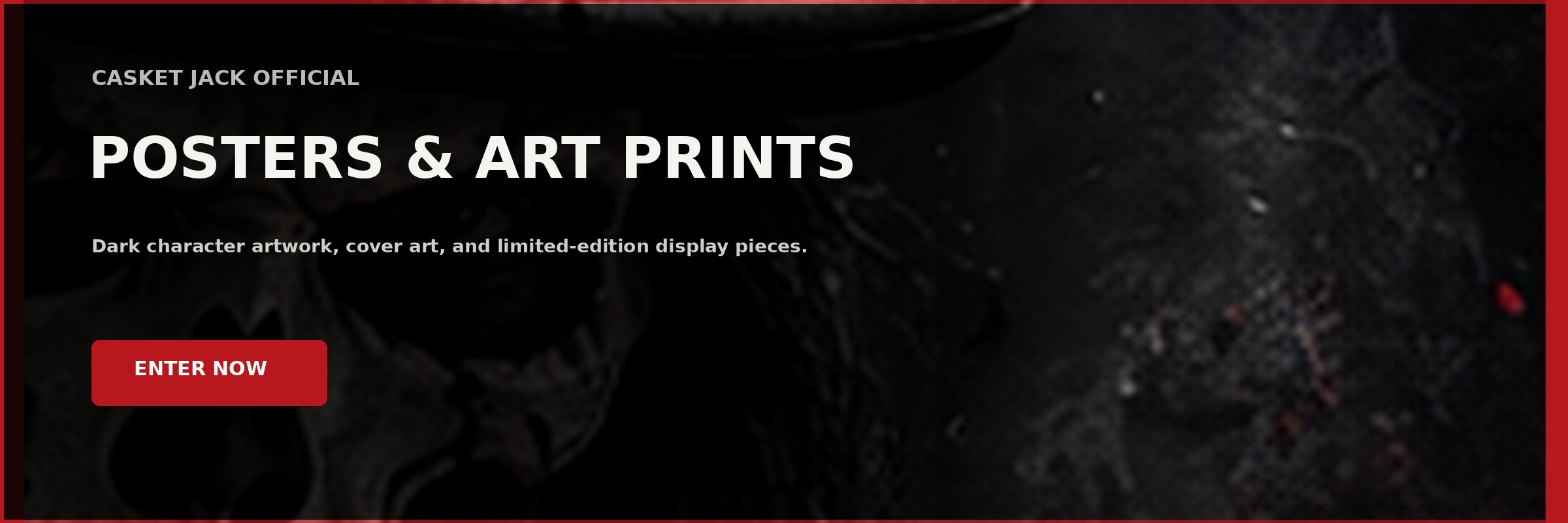 Casket Jack posters and dark art print banner