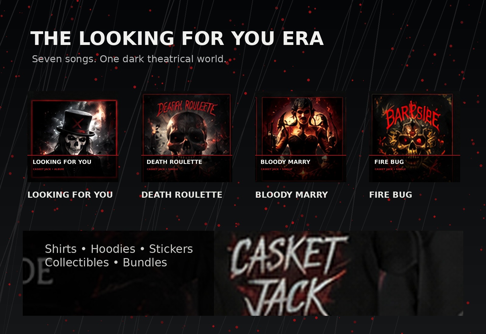 Casket Jack album covers and official merchandise collection