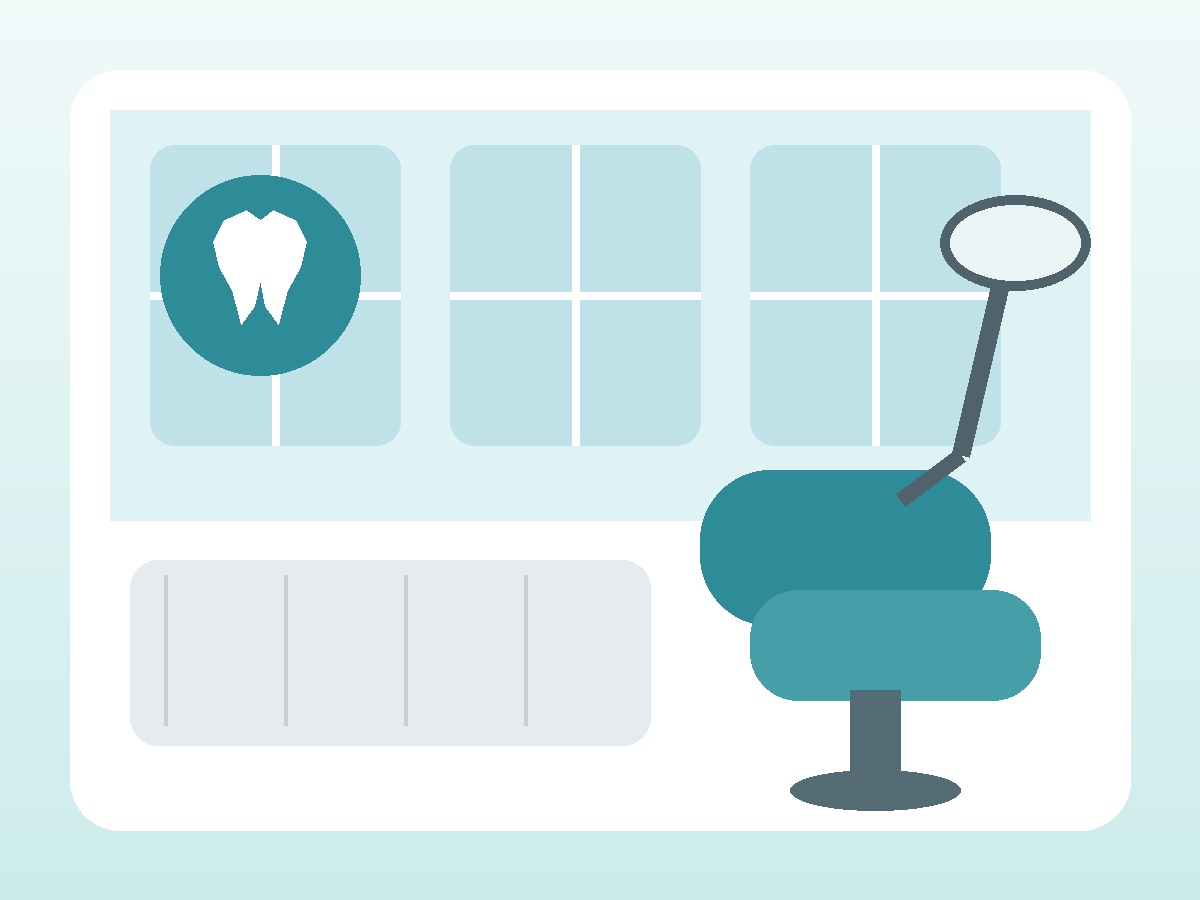 Modern dental treatment room illustration