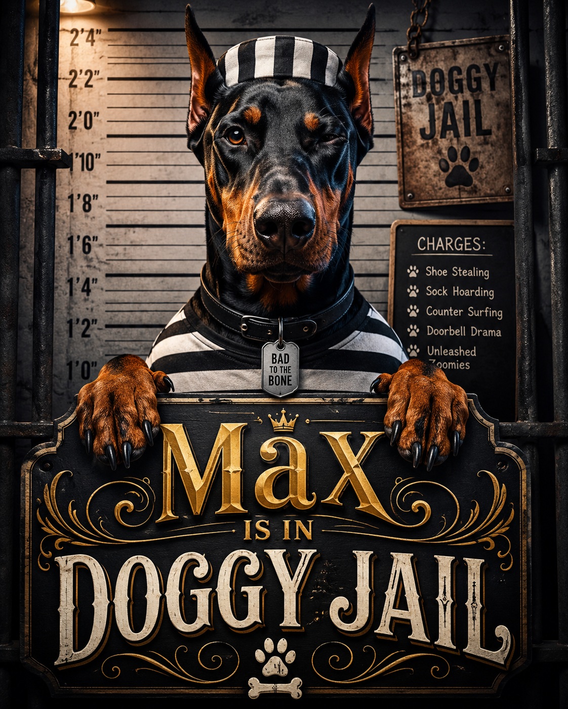 Max Doggy Jail Poster