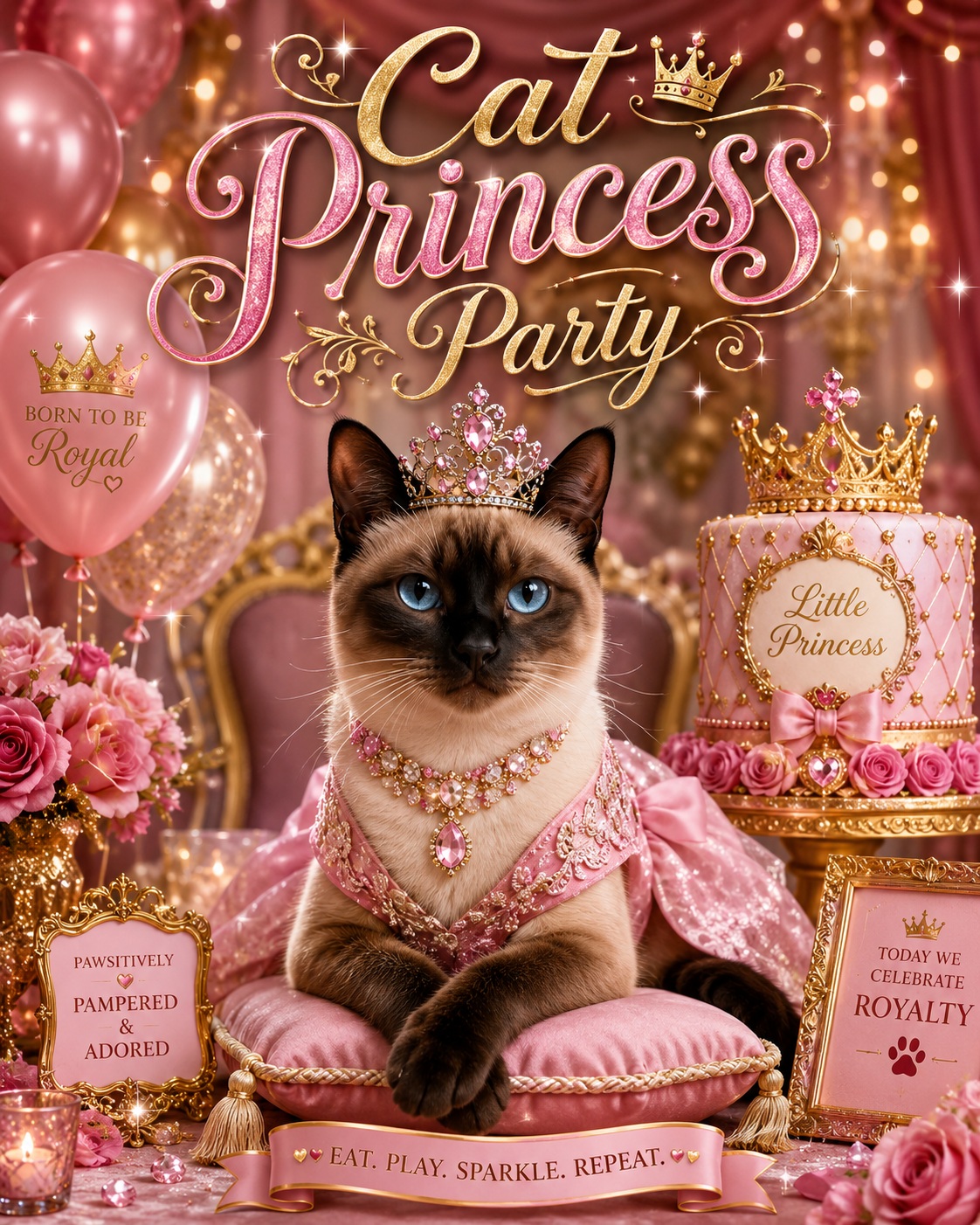 Siamese Cat Princess Party
