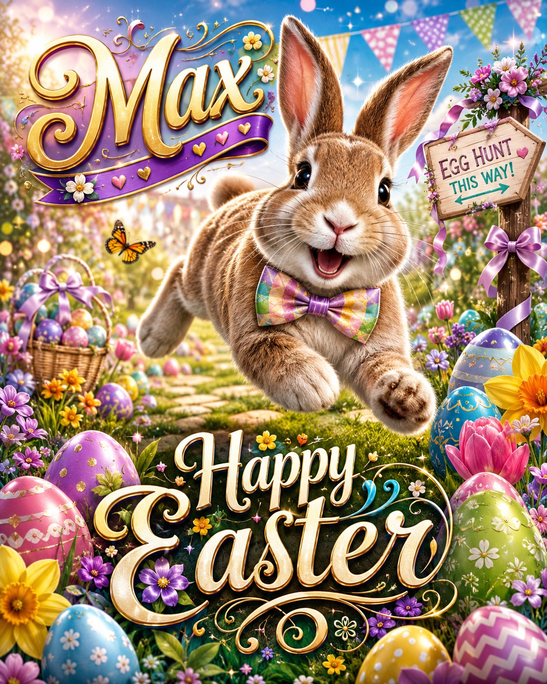 Max Easter Bunny Portrait