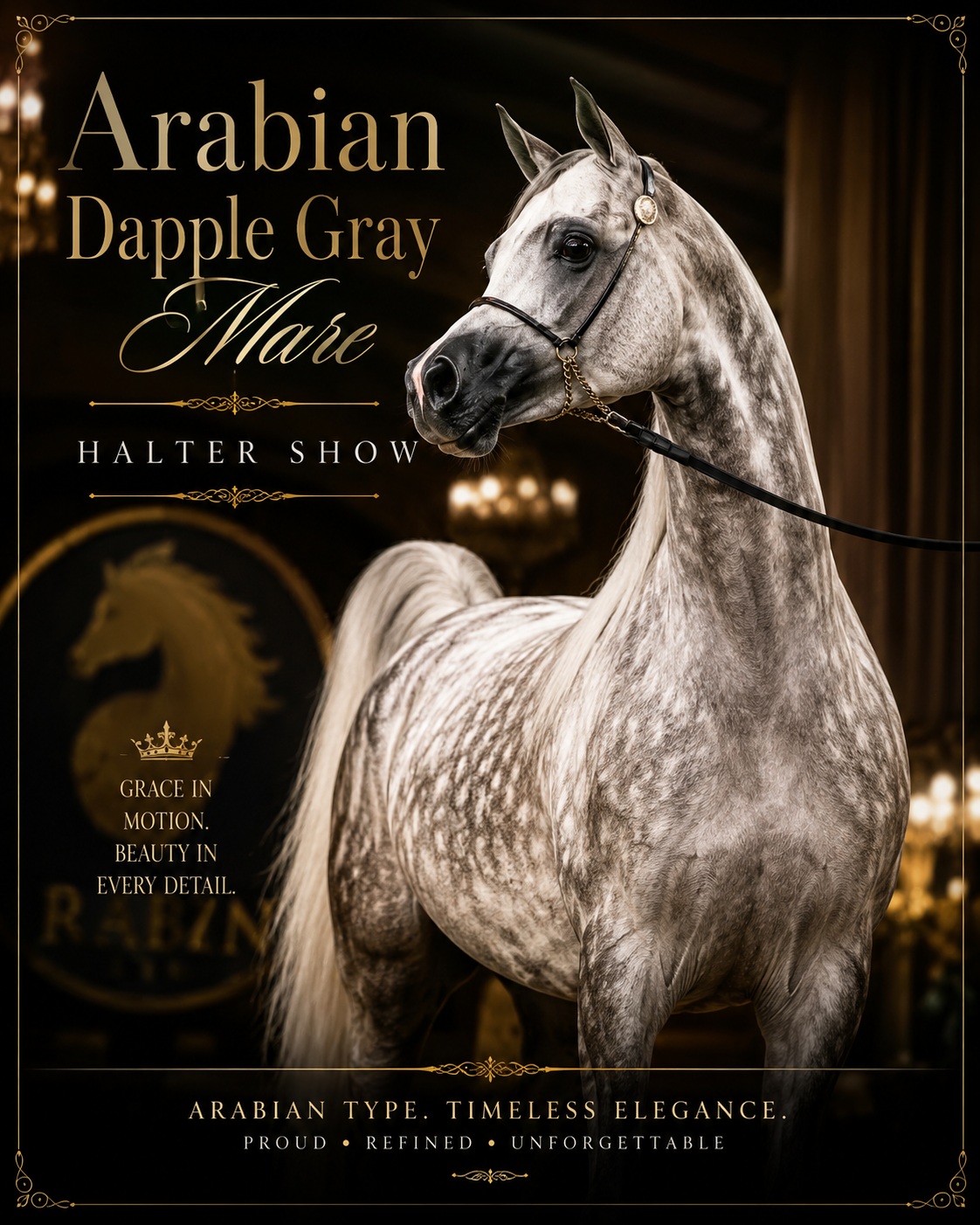 Arabian Dapple Gray Halter Show