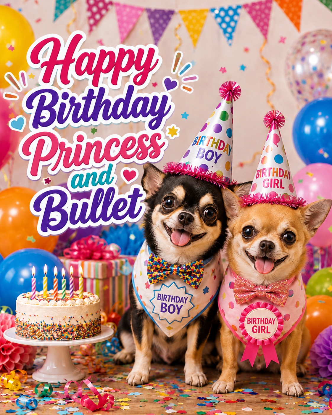 Princess & Bullet Birthday Duo