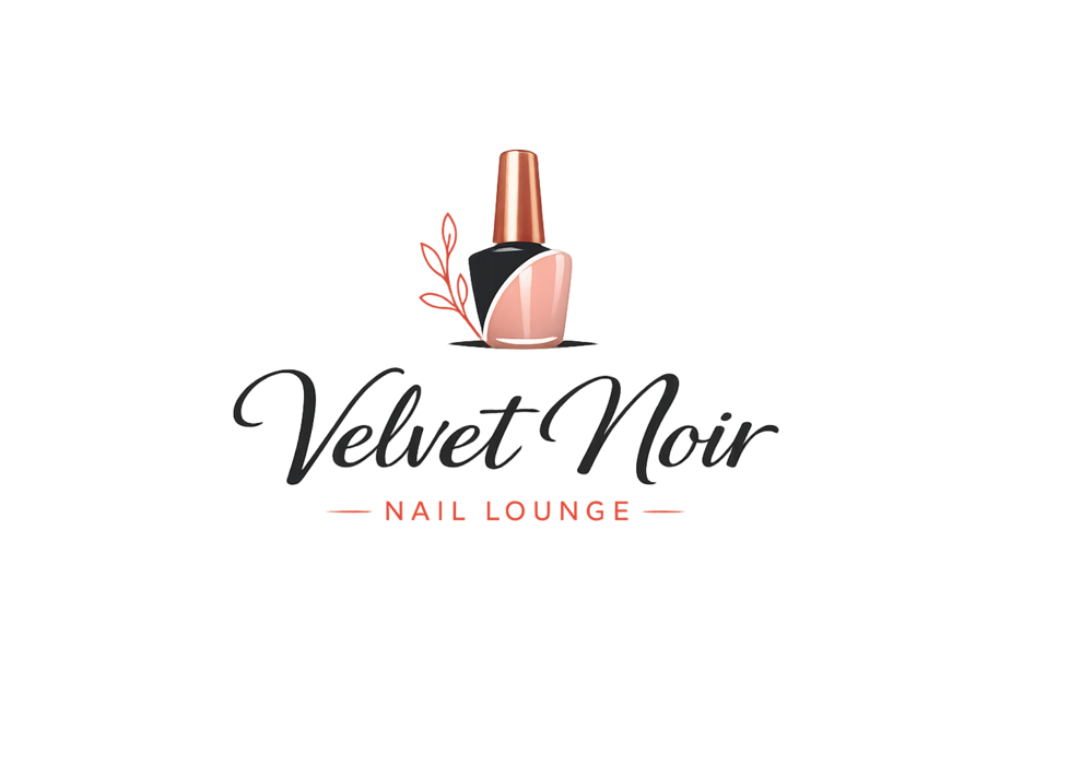 Velvet Noir Nail Lounge fictional sample logo